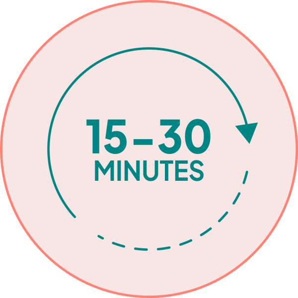 Wait 15 to 30 minutes